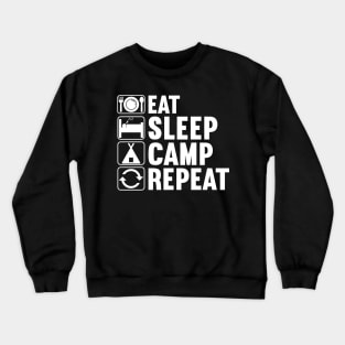 Eat Sleep Camp Repeat Crewneck Sweatshirt